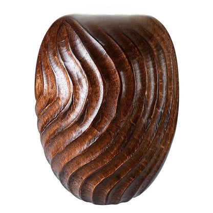 Rustic Luxe | Hand-Carved Mango Wood Flower Vase