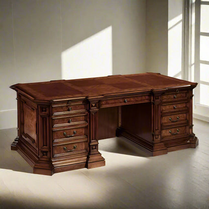 American Luxury Solid Wood Office Furniture Desk Computer Desk Hotel Villa Can Be Customized Size Factory Direct Sales