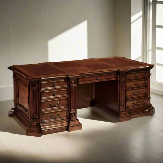 American Luxury Solid Wood Office Furniture Desk Computer Desk Hotel Villa Can Be Customized Size Factory Direct Sales
