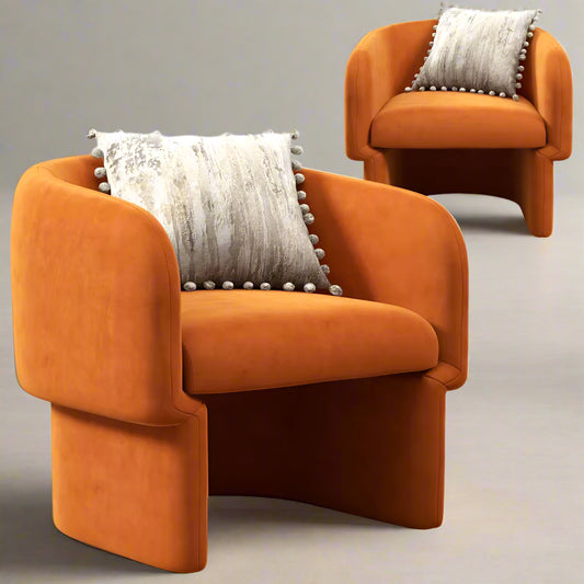 Contemporary Nordic Fabric Single Sofa Chair for Living Room, Bedroom, Hotel, and Club Reception Spaces
