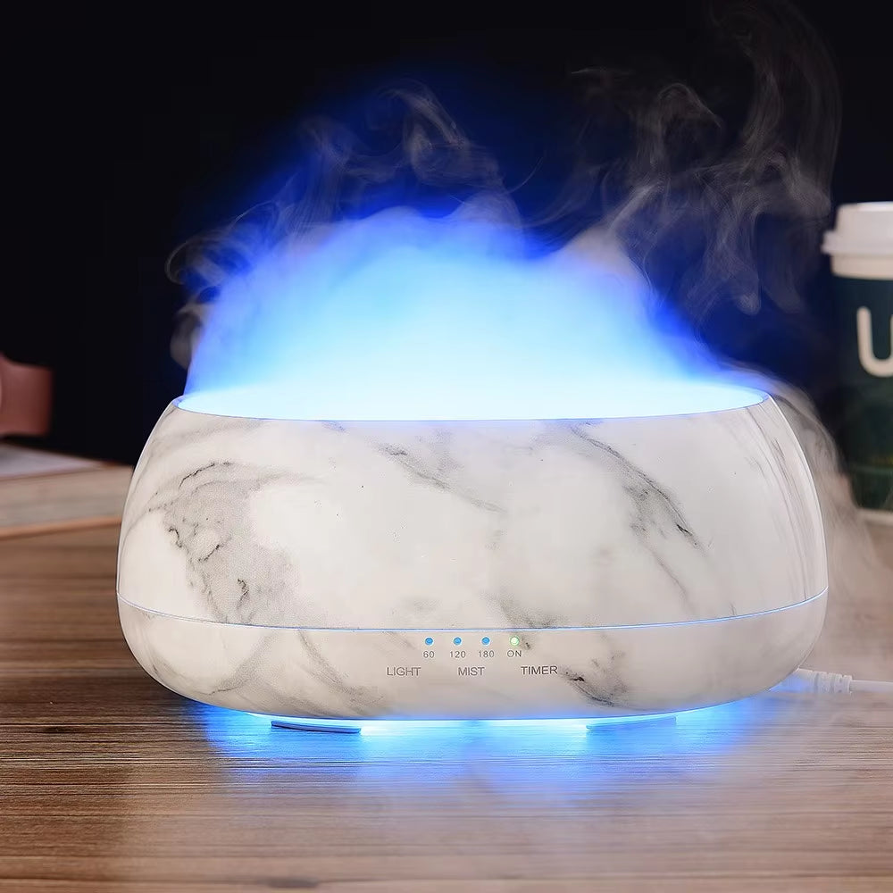 500ML Colorful LED Lights Sea Cloud Mist Essential Oil Aroma Diffuser with Remote Control for Home Office SPA Room