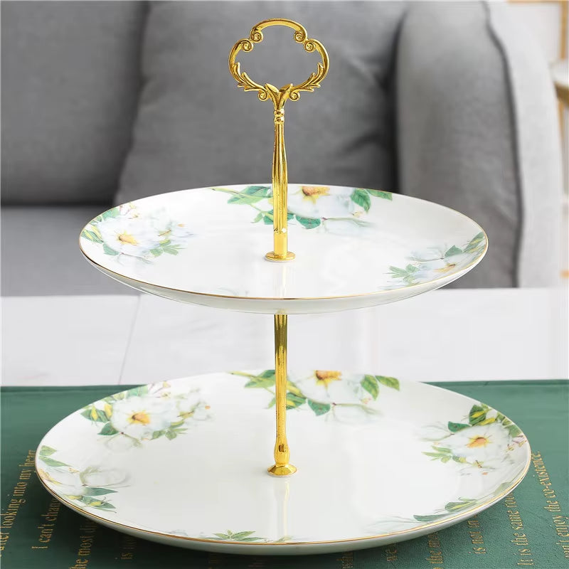Bone Porcelain Coffee Set Coffee Cup Dish Spoon New Chinese Flower Tea Set