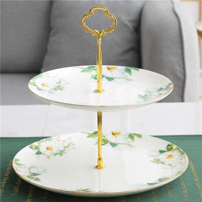 Bone Porcelain Coffee Set Coffee Cup Dish Spoon New Chinese Flower Tea Set