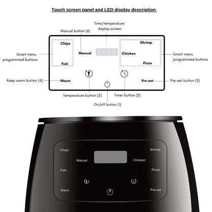 China Sells Multifunctional Smart New 6L Electric Digital Oven Cooker Hot Steam Stainless Steel Air Fryers Machine for Sale