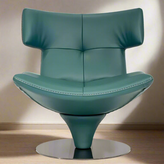 Contemporary Velvet Fabric Swivel Lounge Chair with Fiberglass Frame for Living Room