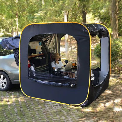 Black Water Proof Anti-Uv Cube Pop-Up Cabin Car Rear Tent Car Tail Tent Pop up Suv Car Tailgate Tent