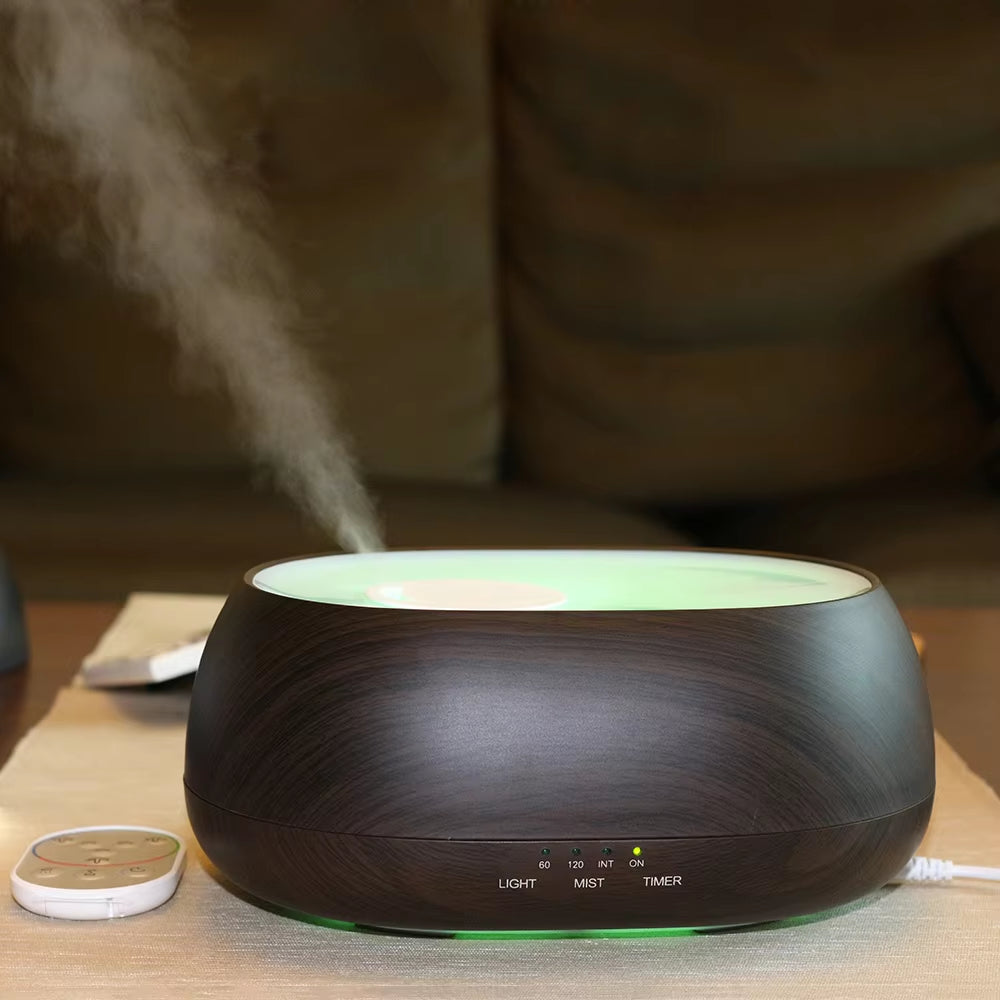 500ML Colorful LED Lights Sea Cloud Mist Essential Oil Aroma Diffuser with Remote Control for Home Office SPA Room