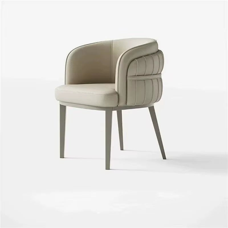Contemporary Luxury Leather Dining Chair for Kitchen Restaurant Hotel or Banquet Steel Metal Modern Style Seat