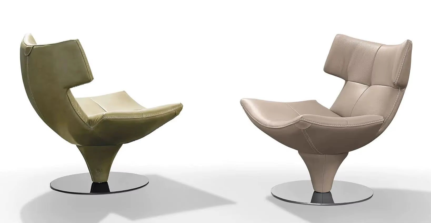 Contemporary Velvet Fabric Swivel Lounge Chair with Fiberglass Frame for Living Room